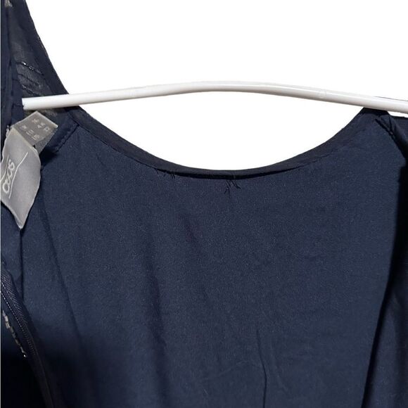 ASOS- Women’s Navy Blue Floor Length Embellished Dress Flutter Sleeve, Size 12 - Picture 10 of 16